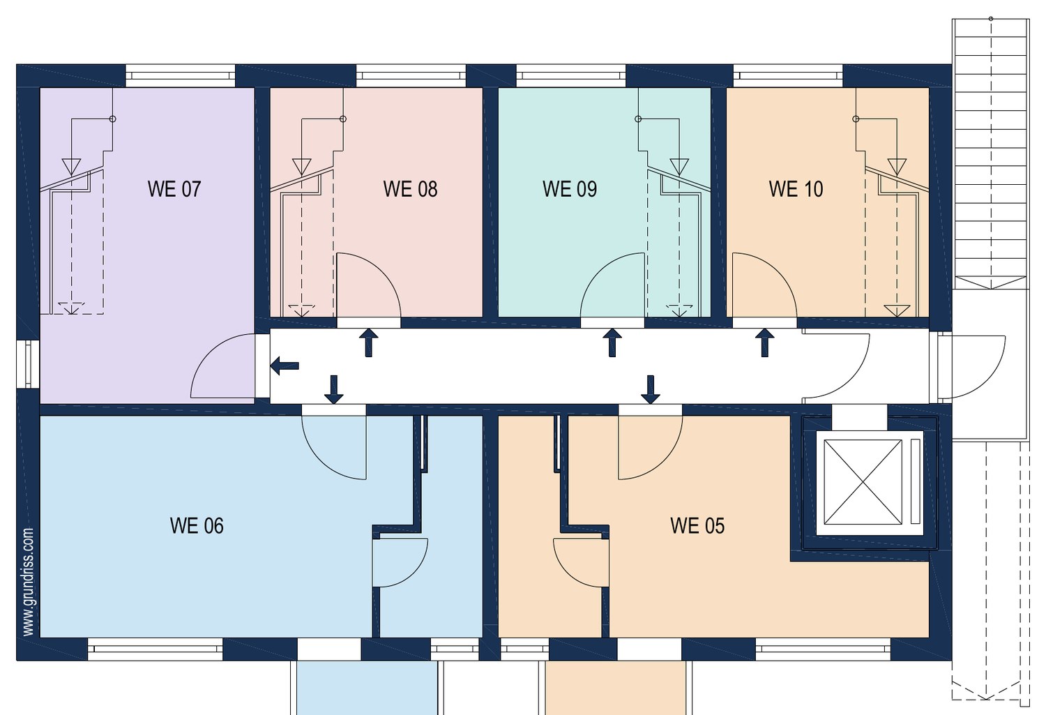 Grundriss Vorderhaus · 1. Obergeschoss im Projekt Timber 29, Wasserturmstraße 17 Garching